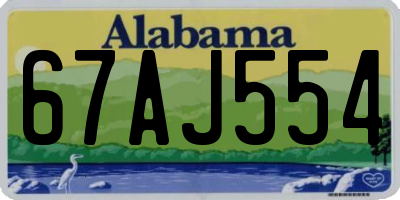 AL license plate 67AJ554
