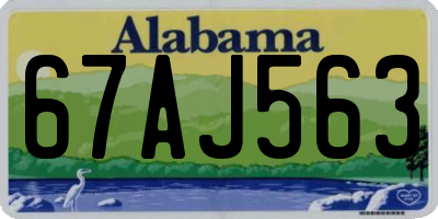 AL license plate 67AJ563