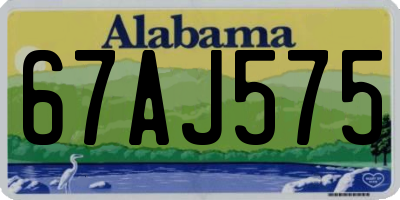 AL license plate 67AJ575
