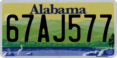 AL license plate 67AJ577