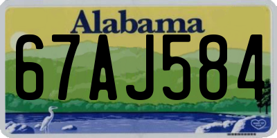 AL license plate 67AJ584