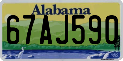 AL license plate 67AJ590