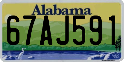 AL license plate 67AJ591