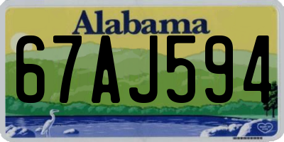 AL license plate 67AJ594