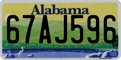 AL license plate 67AJ596