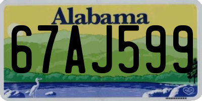AL license plate 67AJ599