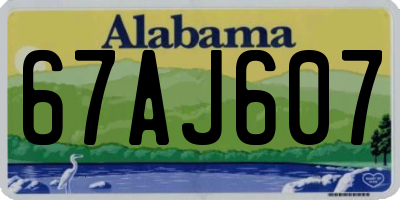 AL license plate 67AJ607