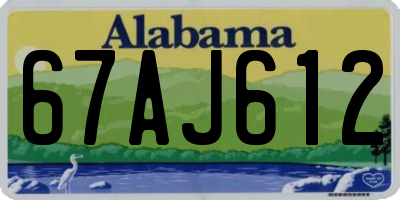 AL license plate 67AJ612