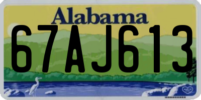 AL license plate 67AJ613