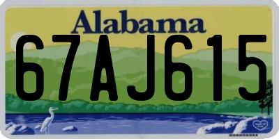 AL license plate 67AJ615