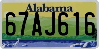 AL license plate 67AJ616