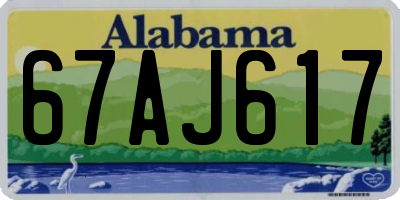 AL license plate 67AJ617