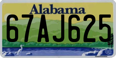 AL license plate 67AJ625