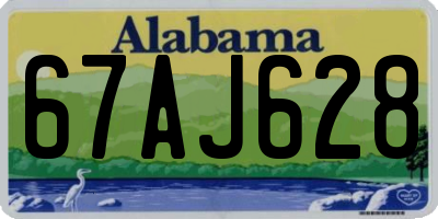 AL license plate 67AJ628