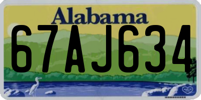 AL license plate 67AJ634