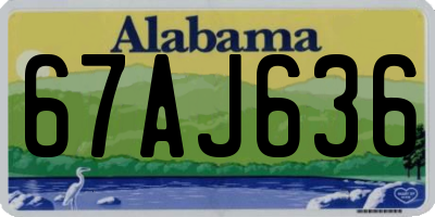 AL license plate 67AJ636
