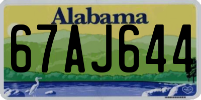 AL license plate 67AJ644