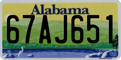 AL license plate 67AJ651