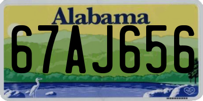 AL license plate 67AJ656