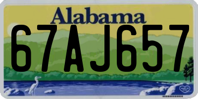 AL license plate 67AJ657