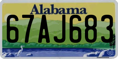 AL license plate 67AJ683