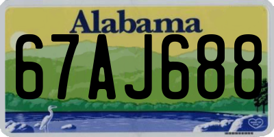 AL license plate 67AJ688