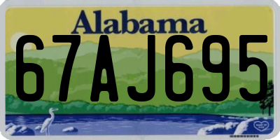 AL license plate 67AJ695