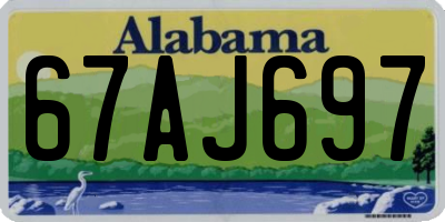 AL license plate 67AJ697
