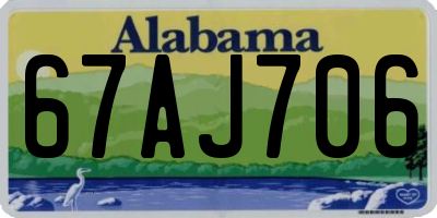 AL license plate 67AJ706