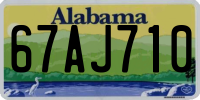 AL license plate 67AJ710