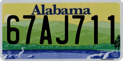 AL license plate 67AJ711