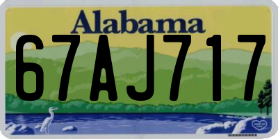 AL license plate 67AJ717