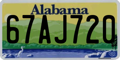 AL license plate 67AJ720