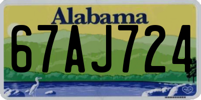 AL license plate 67AJ724