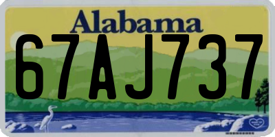 AL license plate 67AJ737