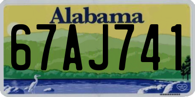 AL license plate 67AJ741