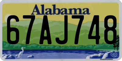 AL license plate 67AJ748