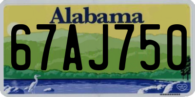 AL license plate 67AJ750