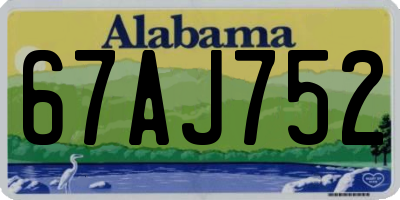 AL license plate 67AJ752