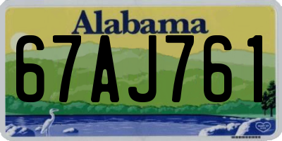 AL license plate 67AJ761