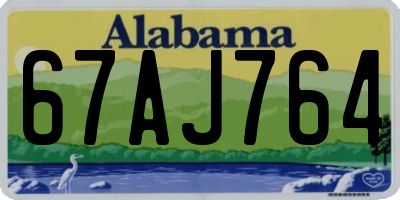 AL license plate 67AJ764