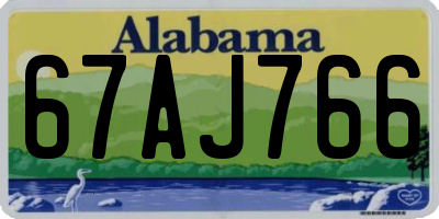 AL license plate 67AJ766