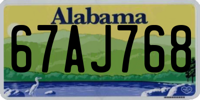 AL license plate 67AJ768