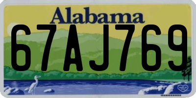 AL license plate 67AJ769