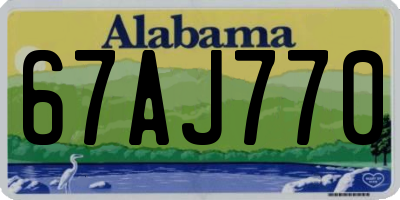 AL license plate 67AJ770