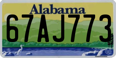 AL license plate 67AJ773