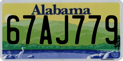 AL license plate 67AJ779
