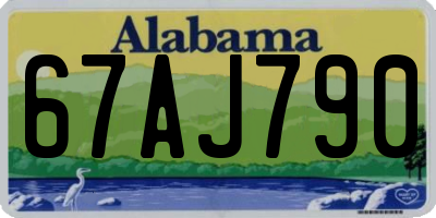 AL license plate 67AJ790