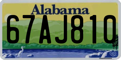 AL license plate 67AJ810