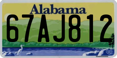 AL license plate 67AJ812